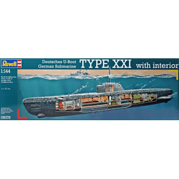 1/144 Revell German Submarine XXI with full interior 5078