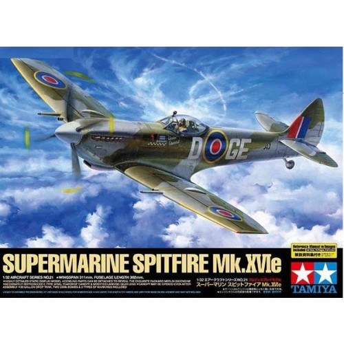 1/32 Tamiya British WWII Fighter Supermarine Spitfire Mk-XVIe-1 figure 60321