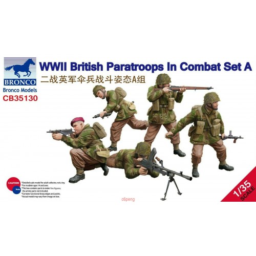 1/35 Bronco WWII British Paratroops In Combat Set A 35130 