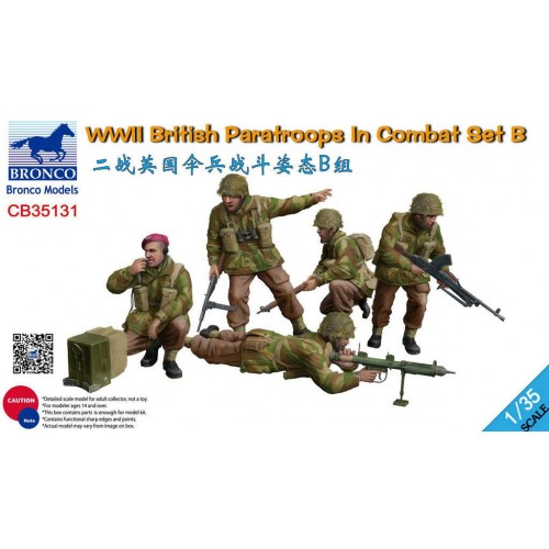 1/35  Bronco WWII British Paratroops In Combat Set B 35131 