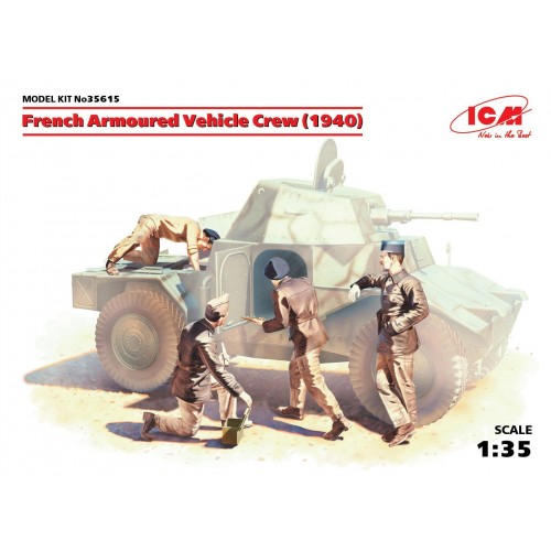 1/35 ICM French Armoured Vehicle Crew (1940)(4 figures) 35615