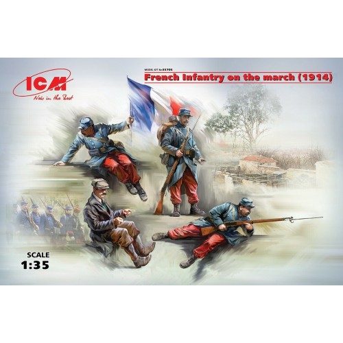 1/35 ICM French Infantry on the march (1914) (4 figures)  35705