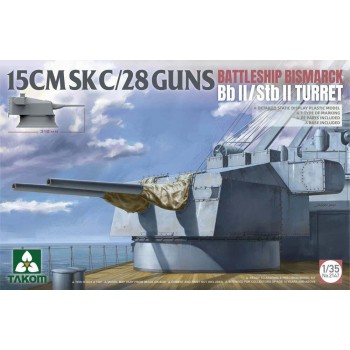 1/35 Takom Bismarck Turret, 15cm SK C/28 Gun, Bb II/Stb II 2147 