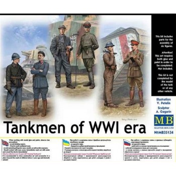 1/35 MasterBox Tankmen of WWI era - 6 figures MB35134