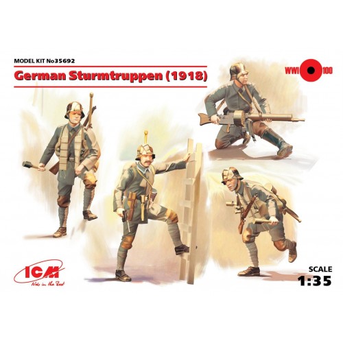1/35 ICM  German Sturmtruppen (1918) (4 figures) 35692