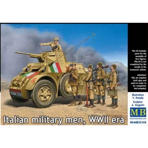 1/35 MasterBox Italian military men, WWII era - 5 figures MB35144