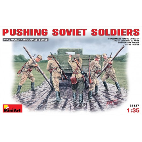 1/35 ICM Pushing Soviet Soldiers - 5 figures 35137