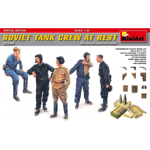 1/35 MiniArt Soviet Tank Crew at Rest - Special Edition - 5 figures 35246
