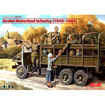 1/35 ICM Soviet Motorized Infantry (1943-1945), (5 figures) 35635