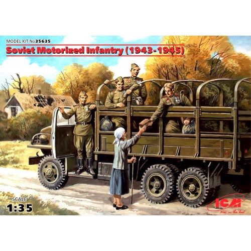 1/35 ICM Soviet Motorized Infantry (1943-1945), (5 figures) 35635