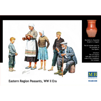 1/35 MasterBox Eastern Region Peasants, WW II era - 5 figures MB3588