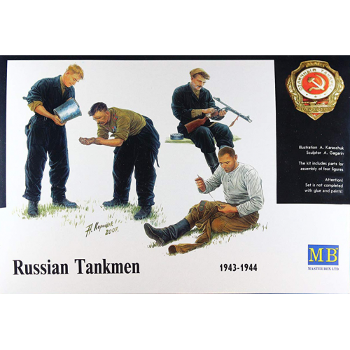 1/35 MasterBox Russian tankmen, 1943-1944 - 4 figures MB3535