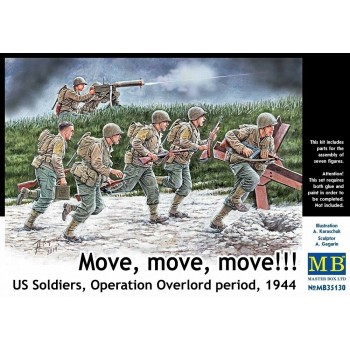 1/35 MasterBox US Soldiers Operation Overlord Move Move 1944 MB35130