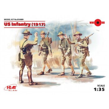 1/35 ICM US Infantry (1917) (4 figures) 35689