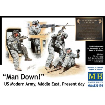 1/35 MasterBox Modern US Army, Middle East "Man Down!" 35170