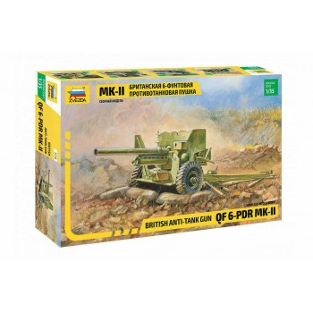 1/35 Zvezda British Anti - Tank Gun QF 6-PDR MK-II 3518