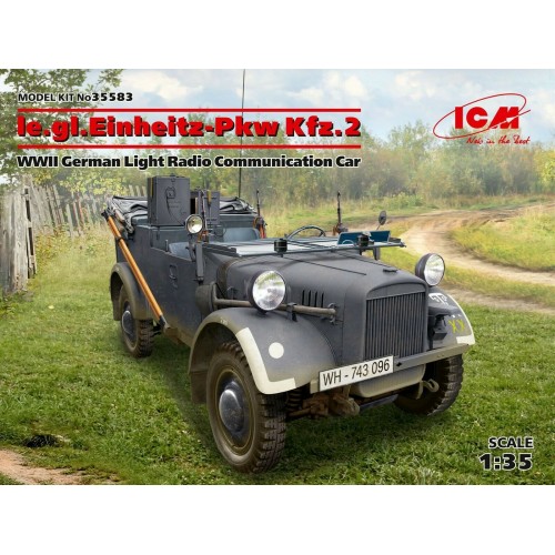 1/35 ICM WWII German LightRadio Communication Car le.gl.Einheitz-Pkw Kfz.2 35583 