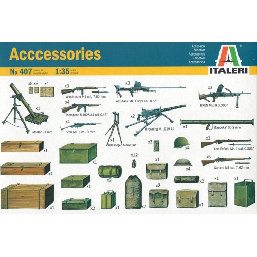 1/35 Italeri  WWII Allies Weapons and Accessories 0407