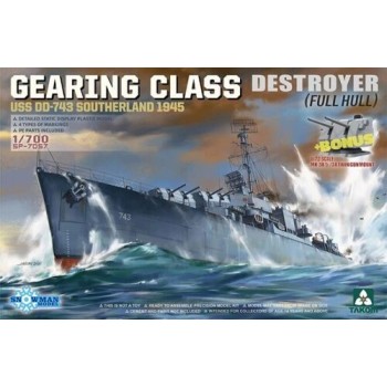 1/700 Takom GEAR CLASS DESTROYER USS DD-743 SOUTHERLAND 1945 SP7057 