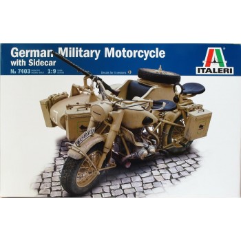 1/9 Italeri BMW R75 with Sidecar Model Military Motorcycle 7403