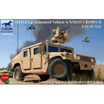 1/35 Bronco M1114 Up-Armoured Véhicule W/XM153 Crows II 35136 