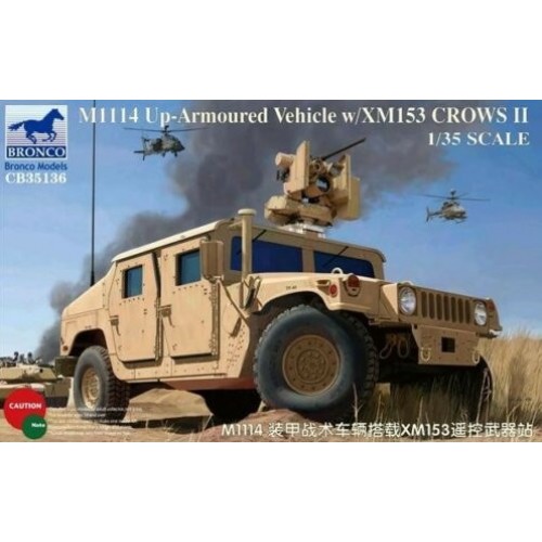 1/35 Bronco M1114 Up-Armoured Véhicule W/XM153 Crows II 35136 