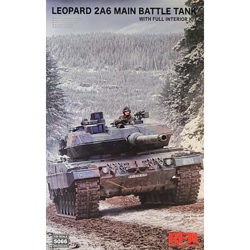 1/35 RyeField Leopard 2 A6 Main Battle Tank with Full interiort RFM5066