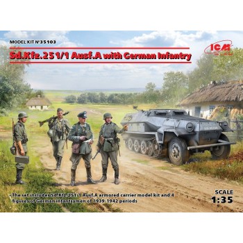 1/35 ICM Sd.Kfz.251/1 Ausf.A with German Infantry 35103