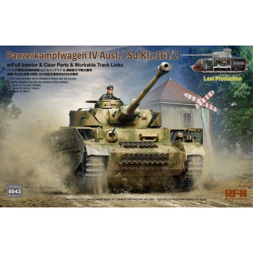 1/35 RyeField Panzerkampfwagen Ⅳ Ausf.J sd .Kfz.161/2 w/Full Interior RFM5043