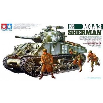 1/35 Tamiya Sherman 105mm Howitzer - Assault Support - 4 figures 35251