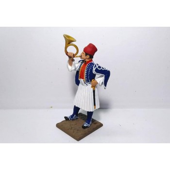 54 mm Greek Light  Infantry  Bugler  1838