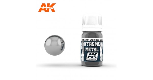 AK Interactive AK483 XTREME METAL - Vernice Gun Metal 30ml, Colore Metallico Per Modellismo - 2
