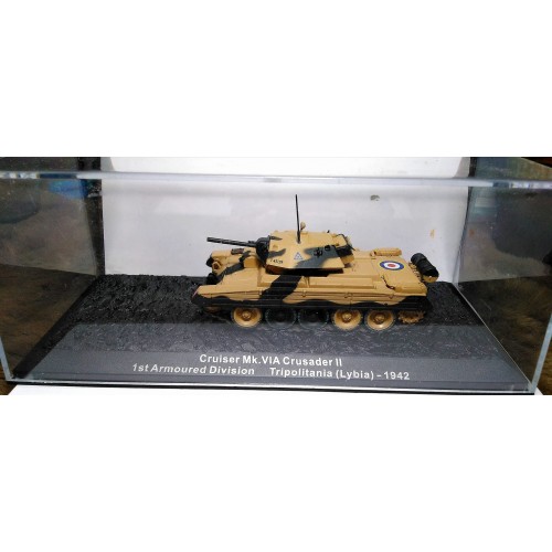 1/72 DeAgostini Cruiser Mk.VIA Crusader II 1st Armoured Division Tripolitania (Libya) 1942