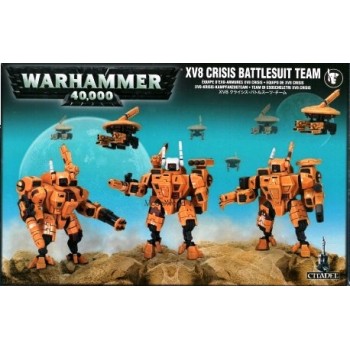 Games Workshop – Warhammer 40K – Tau XV8 Crisis Battlesuit Team – Kit De Figurines à Assembler