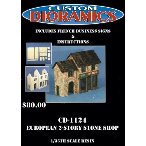 1/35 Custom Dioramas European 2 Story Stone Shop CD1124