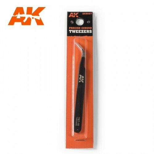 AK Precise Curved Tweezers with antistatic tip AK893