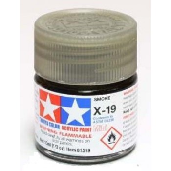 TAMIYA X-19 SMOKE - ACRYLIC PAINT (GLOSS) 23ML 81019