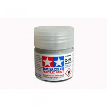 TAMIYA X-21 FLAT BASE - ACRYLIC PAINT (FLAT) 23ML 81021