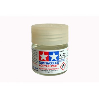 TAMIYA X-22 CLEAR - ACRYLIC PAINT (CLEAR) 23ML 81022
