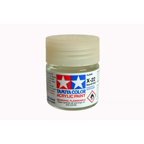 TAMIYA X-22 CLEAR - ACRYLIC PAINT (CLEAR) 23ML 81022