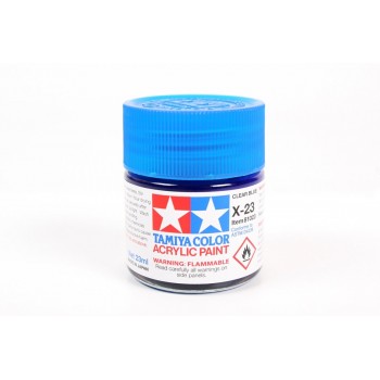 TAMIYA X-23 CLEAR BLUE - ACRYLIC PAINT (CLEAR) 23ML 81023