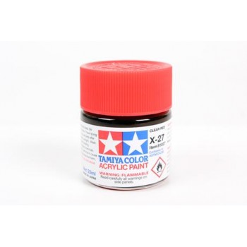 TAMIYA X-27 CLEAR RED - ACRYLIC PAINT (CLEAR) 23ML 81027