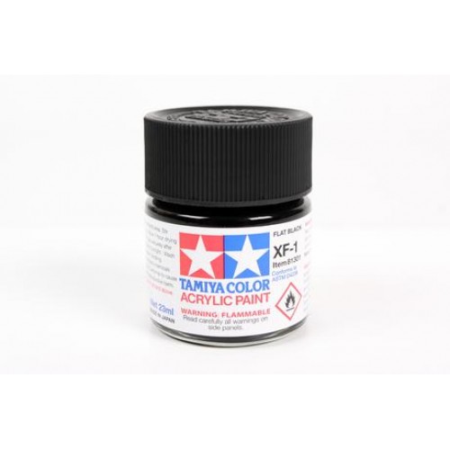 TAMIYA XF-1 FLAT BLACK - ACRYLIC PAINT 23ML 81301
