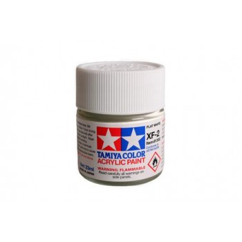 TAMIYA XF-2 FLAT WHITE - ACRYLIC PAINT (METALLIC) 23ML 81302