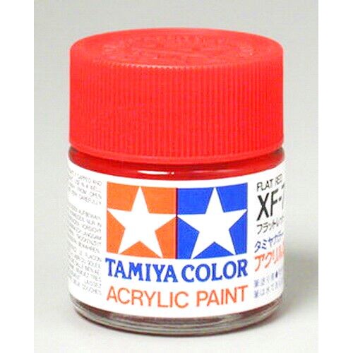 TAMIYA XF-07 FLAT RED - ACRYLIC PAINT (FLATT) 23ML 81307
