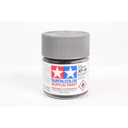 TAMIYA XF-16 FLAT ALUMINIUM - ACRYLIC PAINT (FLAT) 23ML 81316