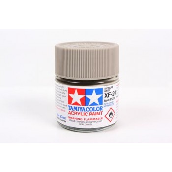 TAMIYA XF-20 MEDIUM GREY - ACRYLIC PAINT (FLAT) 23ML 81320