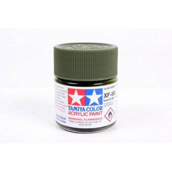 TAMIYA XF-58 OLIVE GREEN ACRYLIC PAINT MINI (FLAT) 23ML 81358