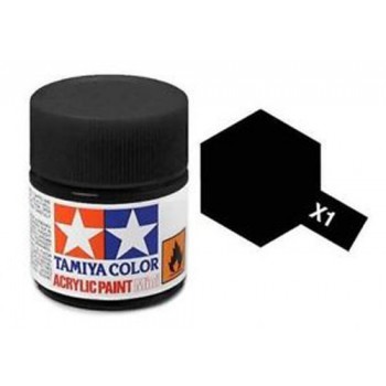 TAMIYA X-1 BLACK ACRYLIC PAINT (GLOSS) 10ML 81501