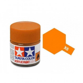 TAMIYA X-6 ORANGE - ACRYLIC PAINT MINI (GLOSS) 10ML